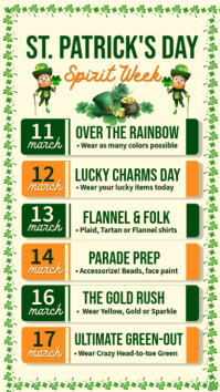 Yellow St. Patrick's Day Spirit Week Instagram Story template