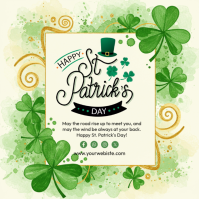 Yellow St. Patrick's Day Square template