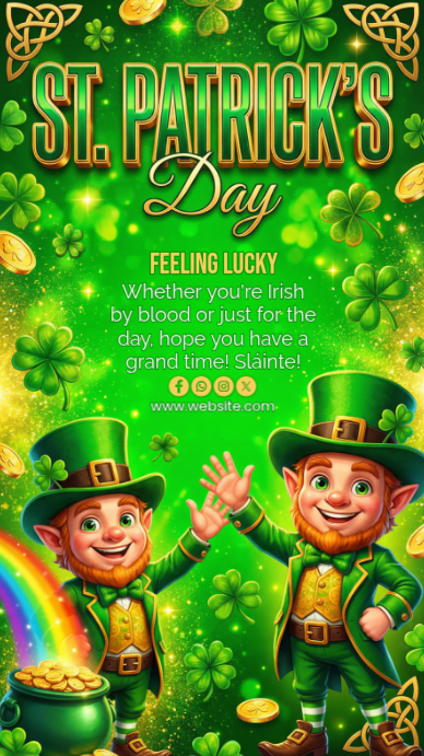 Copia de Yellow St. Patrick's Day Instagram Story | PosterMyWall