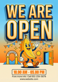 Yellow Store Opening A4 template