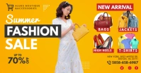 Yellow Summer Fashion Sale Facebook Post Temp template