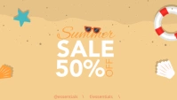 Beach Summer Retail Sale Blog Header Template 博客标题