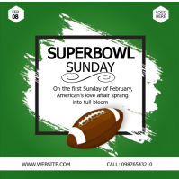 Yellow Super Bowl Sunday Instagram Post Instagram-Beitrag template