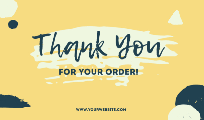 Thank You For Your Order Templates Cartellino