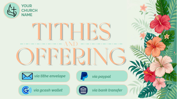 Yellow Tithes And Offering Digital Display (16:9) Template | PosterMyWall