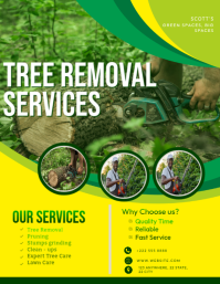 Yellow Tree Removal Service Flyer (us Letter) template