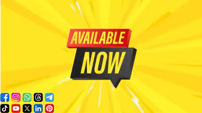 Program Now Available Yellow Typographic Available Now Announcement Digital Display Video ...