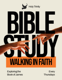Żółty Bible Study Event Flyer Template - Page 1