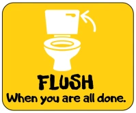 Yellow Typographic Flush When You Are All Done  Medium Rectangle template