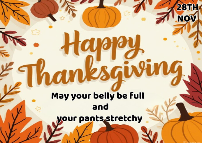 Yellow Typographic Funny Happy Thanksgiving Day  Postcard Poskaart template