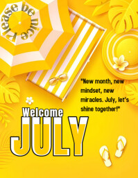 Giallo Welcome July 传单(美国信函) Template
