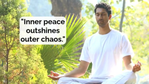 Yellow Typographic Meditation Quote Video Digital Display (16:9) template