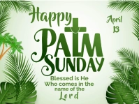 Yellow Typographic Palm Sunday | Faith & Reflection Flyer Yard Sign Gartenschild template
