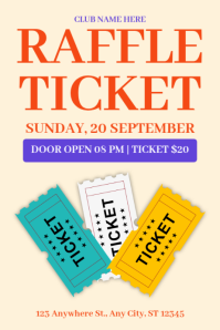 Yellow Raffle Event Plakat Template