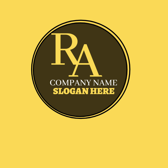 Yellow R Formal Lettering Yellow Typography Yellow And White Letter R&a Template | PosterMyWall