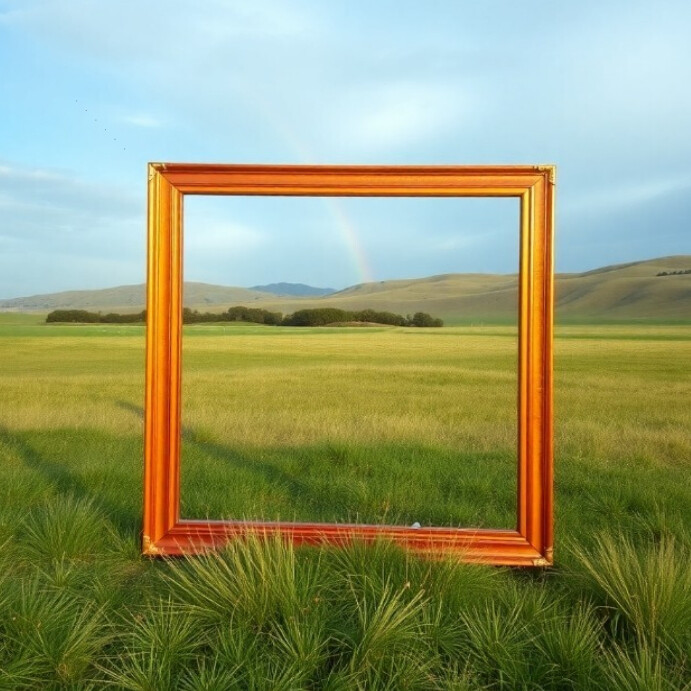 Yellow Unique Photo Frame Instagram Post template