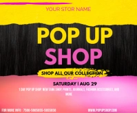 Yellow Vendor Pop Up Shop Instagram Post Temp Medium Rectangle template
