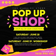 Yellow Vendor Pop Up Shop Instagram Post Temp template