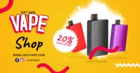 Yellow Vibrant Vape Shop Facebook Shared Imag template