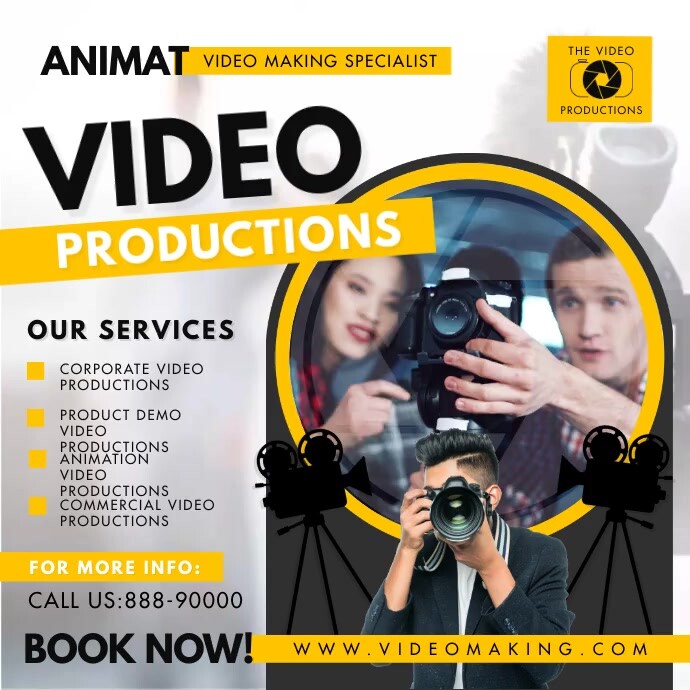 Yellow Video Production Services Instagram Vi Instagram-bericht template