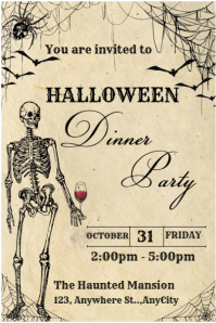 Yellow Vintage Black And Yellow Halloween Vintage Party Invitations  Poster Plakat template