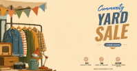Yellow Vintage Community Yard Sale Facebook Shared Image template