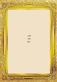 Yellow Vintage Frame  A4 template