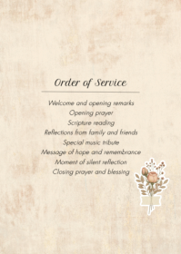 Yellow Memorial Service A6 Template - Page 3