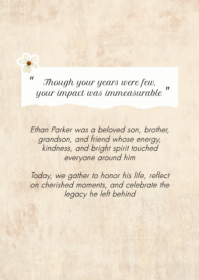Yellow Memorial Service A6 Template - Page 2