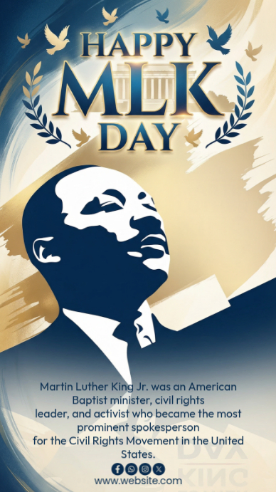 Yellow Vintage Mlk Day Instagram Story Template | PosterMyWall