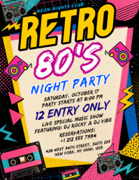 Gul Retro Night Party Folder Template