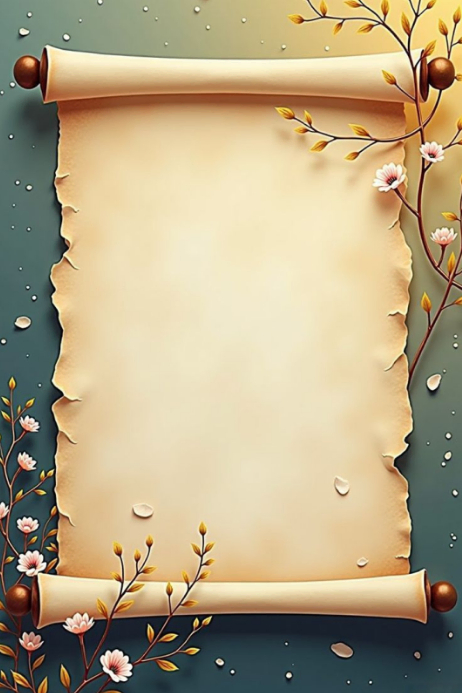 Yellow Vintage Scroll Poster Template | PosterMyWall