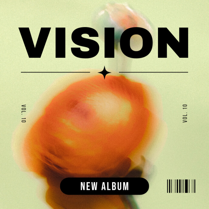 Yellow Vision Album Cover template