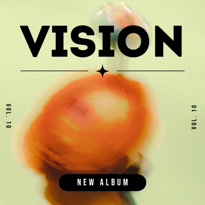 Yellow Vision Album Cover Template | PosterMyWall