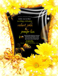 Yellow Wedding Flyer (us Letter) template