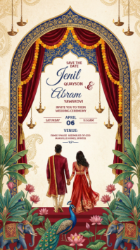 Yellow Wedding Invitation Instagram Story template