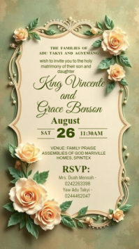 Yellow Wedding Invitation Instagram Story template