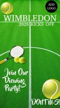 Yellow Wimbledon Instagram Story Instagram-verhaal template