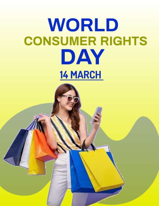 Yellow World Consumer Rights Day Flyer Template | PosterMyWall