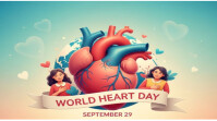 Yellow  World Heart Day Digital Display (16:9) template
