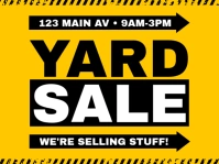 Yellow Yard Sale Sign template