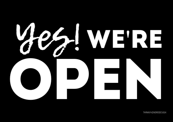 We are Open Sign Template