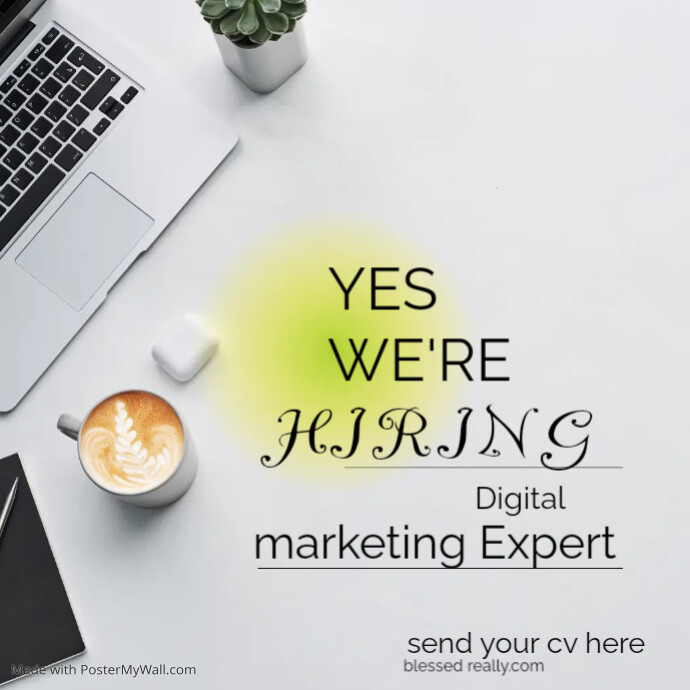 Yes we're hiring Template | PosterMyWall