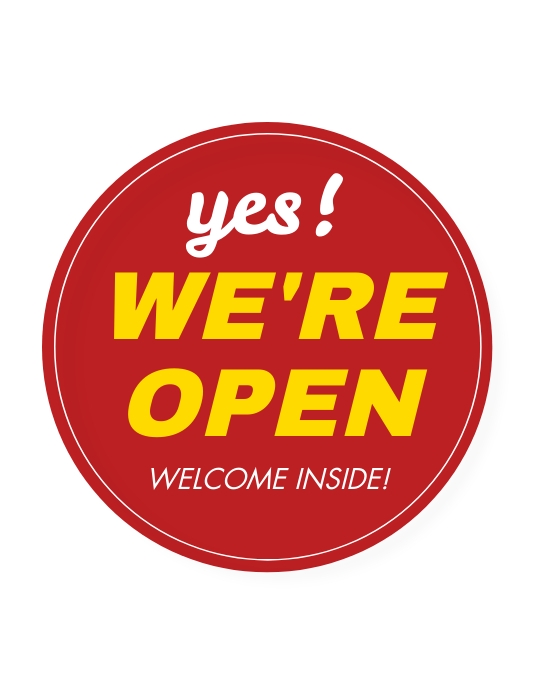 Were Open Tutorial Yes we're open Template | PosterMyWall