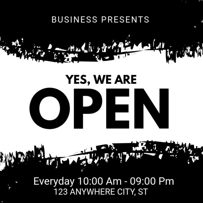 yes we are open Square (1:1) template
