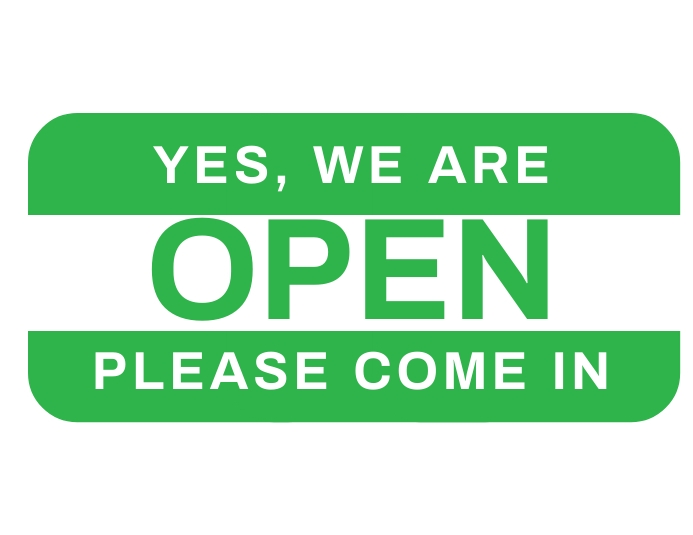 Yes We Are Open Sign Template PosterMyWall Yes we are open sign template postermywall