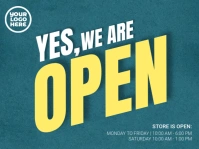 Yes We Are Open yard sign for business Rótulo de jardín template