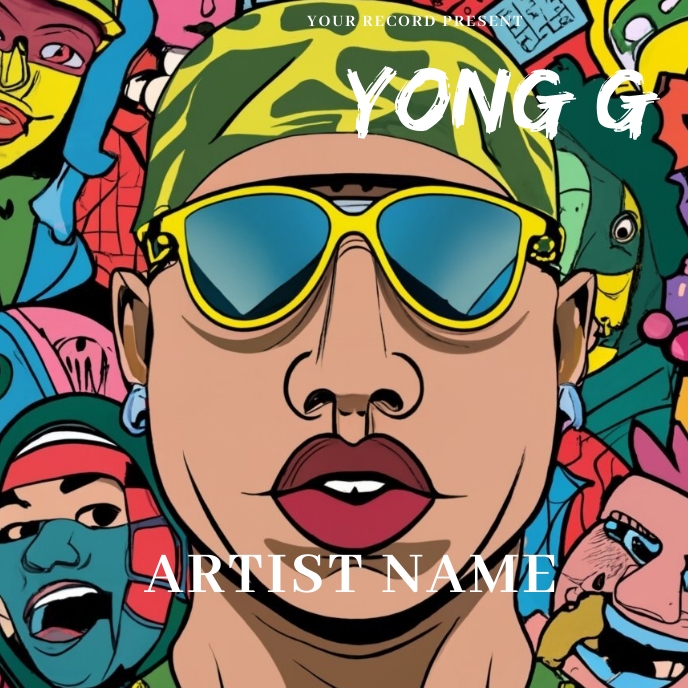 YG Hip Hop Mixtape Album Cover template