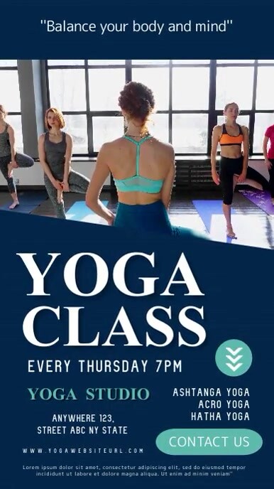 Yoga,event,health fitness Instagram Reel template
