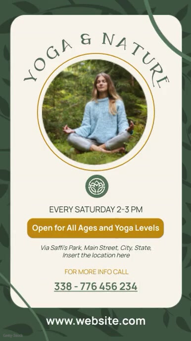 yoga & nature instagram story advertising tem template